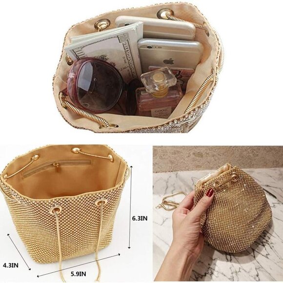 Fashion Women Bridesmaid Lady Girl Bride Evening Clutch Bag for Prom Cocktail Pa - Picture 7 of 8